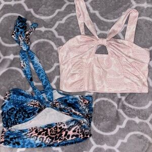 Crop tops; fits Size XS/S; comes with both tops